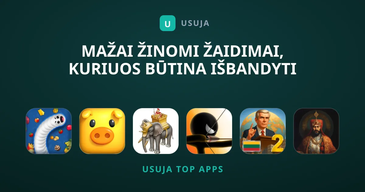 Mažai Žinomi Žaidimai, Kuriuos Būtina Išbandyti